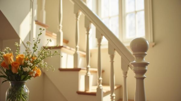 Donnez du style avec une boule départ de rampe d'escalier adaptée